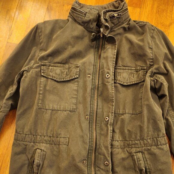 GAP Army Green Military Style Jacket w/Hood Women's Size Small - Picture 11 of 16